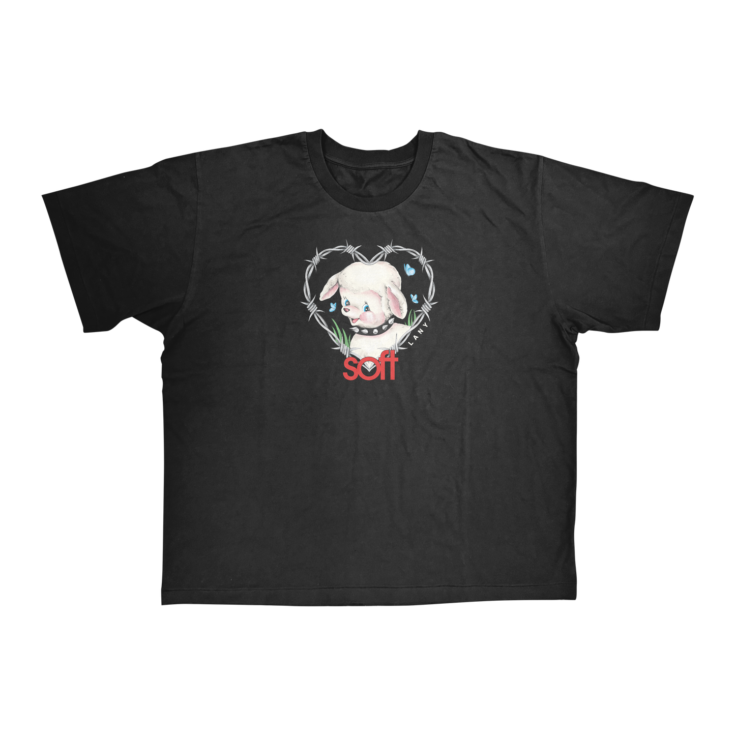 barbed wire lamb t-shirt (black)