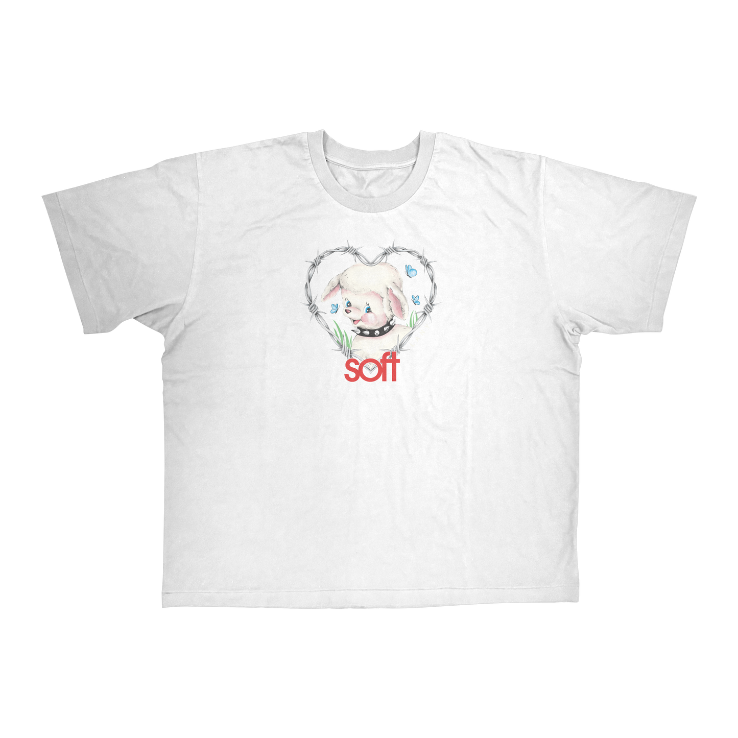 barbed wire lamb t-shirt (white)