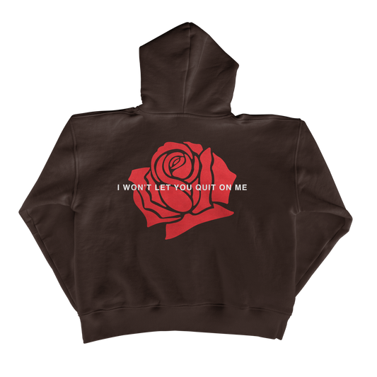 “QUIT” ROSE HOODIE