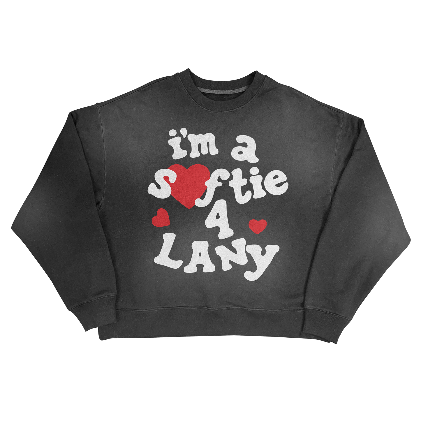 "I'm a Softie 4 LANY" Crewneck (Black)