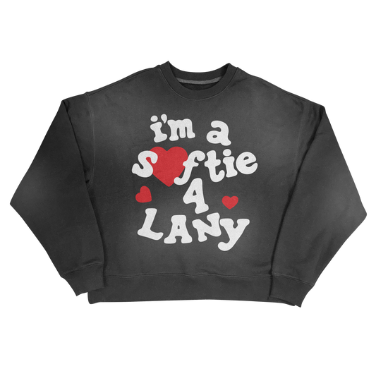 "I'm a Softie 4 LANY" Crewneck (Black)