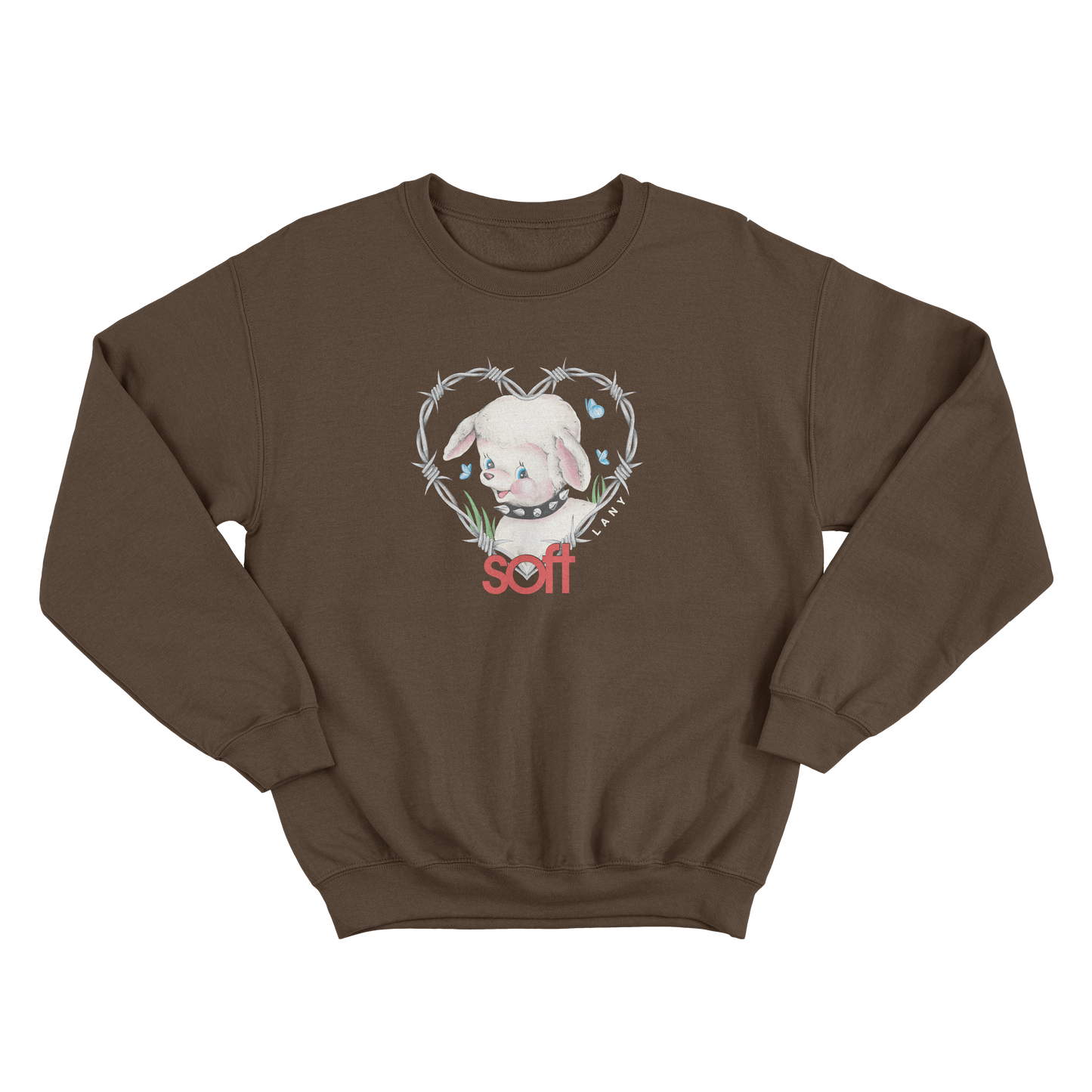 barbed wire lamb crewneck