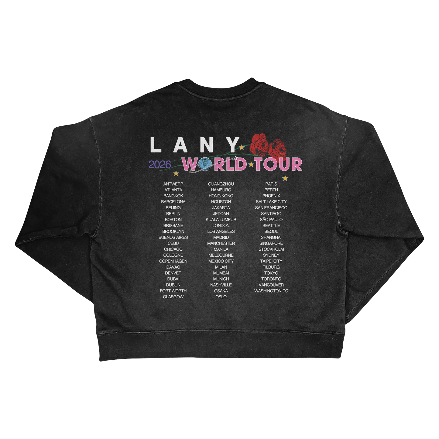 "Soft World Tour" Crewneck (Washed Black)