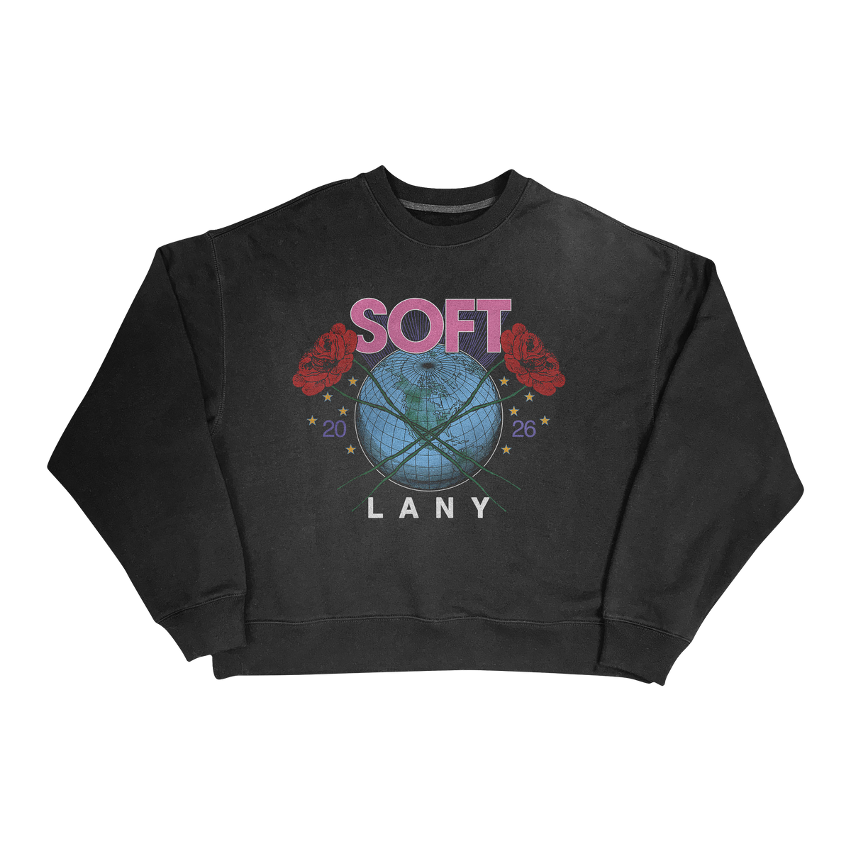 "Soft World Tour" Crewneck (Washed Black)
