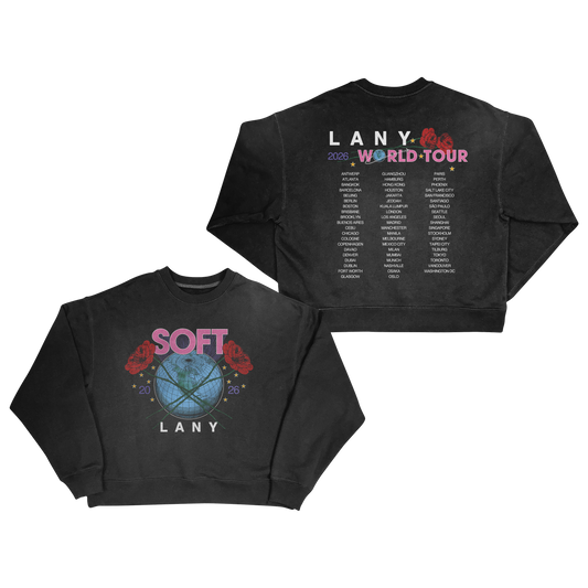 "Soft World Tour" Crewneck (Washed Black)